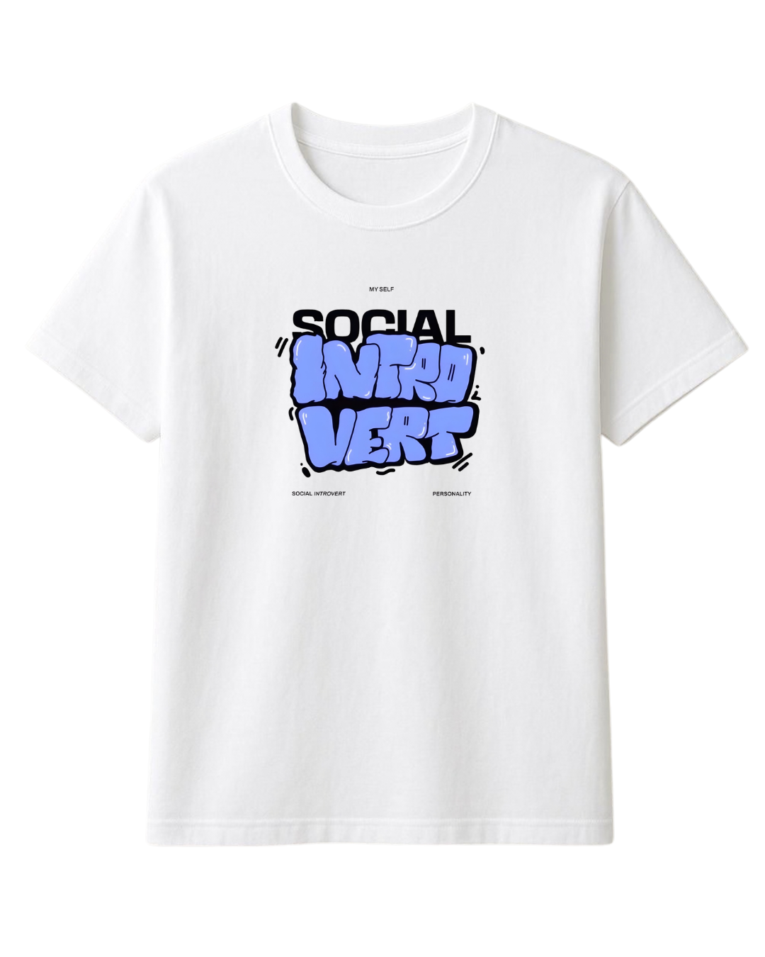 Social Introvert Regular T-Shirt | Personality Graphic Tee